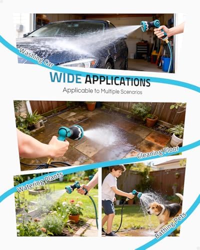 PAULINN Retractable Garden Hose Reel 1/2 Inch x 100 ft, Heavy Duty Wall Mounted Automatic Hose Reel with 10 Patterns Nozzle, Any Length Lock, Slow Return System, 180° Swivel Bracket & UV Resistant - Image 7