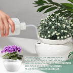 2 Set 7.5 Inch African Violet Pots Self Watering Ceramic - Image 2