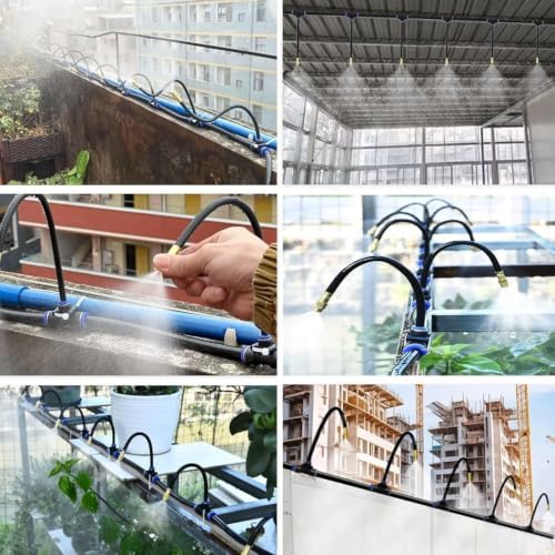 Drip Irrigation System Kit for Vegetable Gardens - 360° Rotating Brass Nozzle, Water Filters & Quick-Connect PE Hoses for Efficient Plant Watering - Image 7