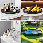 Yukfona Ceramic Plant Saucer Tray 1 Pcs 10 Inch Black, 10.83" OD x10.24 ID x1.1 Deep| Fits Flower pots Bottom≤ 10.24", Heavy Duty Glazed Round Planter Drip with Catch Basin for Indoor Outdoor Plants - Image 5