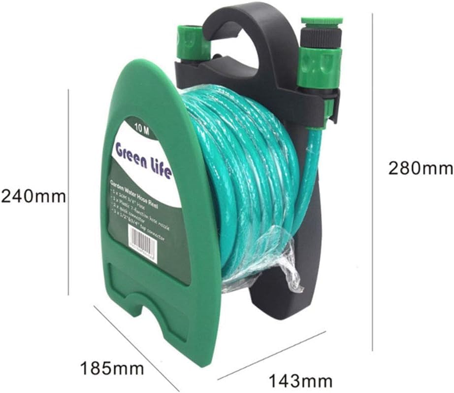 Portable Garden Hose Reel,10m Hose Storage Mini Water Pipe Set for Car Washing/Flowers Watering Wall Mounted Water Pipe Rack Hose Reels - Image 3
