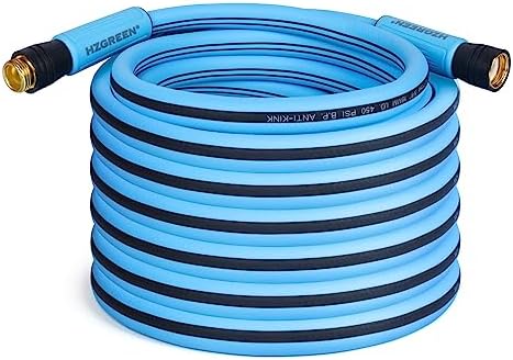 Garden Hose 5/8" x35FT, Heavy Duty 450B.P Water Hose Handle Lawn & Garden Watering Equipment 3/4" Solid Brass Fittings by HZGREEN