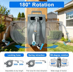 Retractable Garden Hose Reel 1/2 in x 100 ft, Automatic Water Hose Reel - Image 2