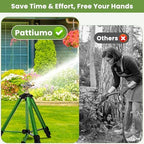 Pattiumo 2 Pack Lawn Sprinklers for Yard - 360° Tripod Sprinklers for Yard Large Area - Heavy Duty with 3/4 Inch Connector and Extension Legs - Flip Locks - Image 5