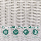 13.4 inch Self-Watering Hanging Planters, 13.4 Inch Rattan Style, White, 2 - Image 7