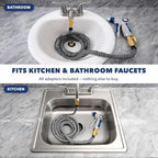 Indoor Sink Hose Attachment For Kitchen Sink or Bathroom Sink Faucet - Extra Long Utility Sink Hose (50 FT) For Watering Houseplants, Dog Washing, Household Cleaning - Image 3