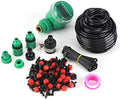 25m DIY Micro Drip Irrigation Kit with Timer - Automatic Self Watering System for Garden, Greenhouse, Lawn, Flower Beds - Includes Hose, Tubing, Sprinklers, Nozzles & Parts by F%26Y