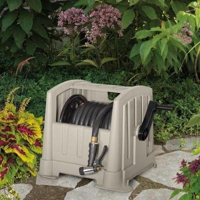 Garden Hose Reel Cart Suncast CPLPPJ100DT Hideaway with 100-Foot Hose Capacity, Heavy Duty Resin Portable. Perfect for Patio & Poolside Cleaning, Garden, Yard, Backyard, Lawn Car Wash. - Image 3