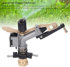 Brass Impact Sprinkler, DN25 1 Inch Heavy Duty Water Sprinkler Head Auto Rotating Large Area Misting Sprayer with Swing Arm Adjustable Agricultural Irrigation Sprayer for Yard Lawn - Image 6