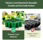 Vego garden Seedling Starter Kit 4-Pack Standard Seedling Trays with 10" x 10" Bottom Watering Trays Premium Plant Growing Suite - Image 3
