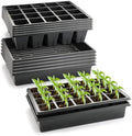 RooTrimmer 2.5 inch Square Pots 3.5 inch Deep 20 Cell Seedling Trays with Water Collection Nursery Trays (15"x11"x3") for Seeds Starting and Transplanting(5 Sets) by RooTrimmer