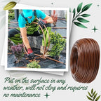 Nuanchu 498 ft 1/4" Drip Irrigation Tubing Irrigation Hose Garden Watering Tube Line with 9.8 Inch Emitter Spacing Blank Distribution Tubing Drip Line Watering for Garden Patio Lawn, Brown - Image 4
