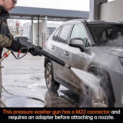 Duraaamo 5000 Psi Hot Water Pressure Washer Gun (up to 300°f) with Vented Lance, 15 Gpm High Pressure Spray Gun, 3/8" Inlet, M22 Outlet, Stainless Steel Lance for Industrial Cleaning - Image 6