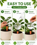 2 Pack 26 oz Extra Large Plant Self Watering Globes with Caps - Image 4