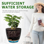 QRRICA 12/10/9 Inch Self Watering Pots for Indoor/Outdoor Plants - Image 5