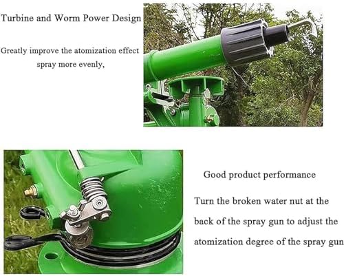 Farm Irrigation Spray Gun, Automatic Rotating Garden Sprinkler Irrigation High-Speed Spray Gun, 0-48° Adjustable Elevation Angle, 360° Rotating Spray Angle, Used for Farmland Irrigation - Image 3