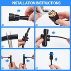 IDEALHOUSE Drip Irrigation Kit, Quick-Connect DIY System, 1/2 in 33 ft Mainline and 1/4 in 200 ft Tubing, Adjustable POM Nozzles,3 Kinds of Sprayers for Garden and Greenhouse - Image 6