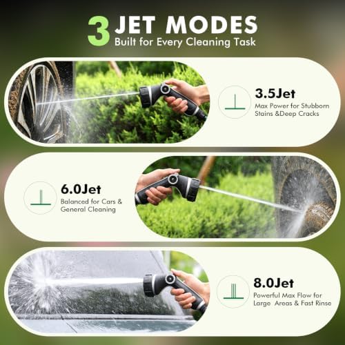 RESTMO Hose Nozzle Heavy Duty, Hose Spray Nozzle Thumb Control for Outdoor - Image 5