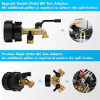 Upgrade Double Outlet IBC Tote Fittings, 275 330 Gallon IBC Tote Tank Hose Adapter 2.36" Fine Thread Water Tote Tank Hose Adapter, IBC Tote to Garden Hose Adapter for IBC Tote Water Tank - Image 2