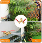 SIGURANTA 2 Way Hose Splitter Heavy Duty Brass Y Valve Garden Faucet 1 Pack - Image 5