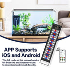OYO WATER Smart LED Aquarium Light with App Control, Full Spectrum RGB, Bluetooth Enabled, Programmable Timer, Black, for Fish Tanks (WCL36-42B) - Image 2