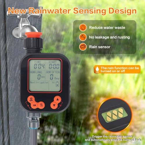 Sprinkler Timer 1 Zone, G3/4 Female Thread Programmable Faucet Timer, Garden Hose Water Timer for Lawn, Potting Drip Irrigation, Yard, Outdoor, Automatic Watering Controller - Image 5