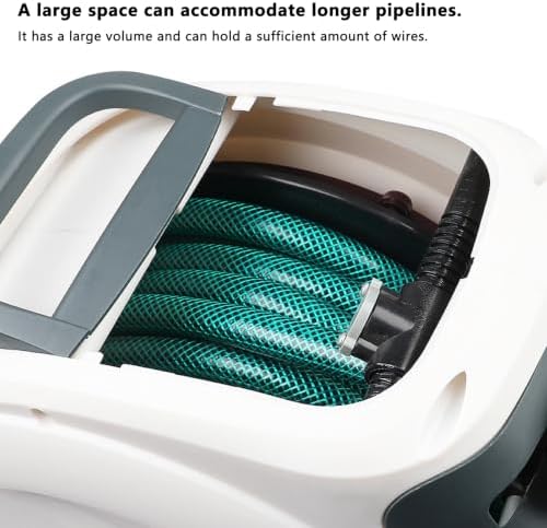 Auto Retractable Water Hose Reel, Wall Mounted Automatic Rewind Water Reel, Heavy Duty Retractable Hose Reel with Spray Nozzle for Car Wash Workshop Cleaning (30m) - Image 3