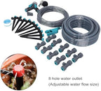 ZJchao Drip Irrigation Sprinkler System with 32.8ft Tubing and Adjustable Nozzle Emitters for Garden Lawn Greenhouse Patio - Image 3