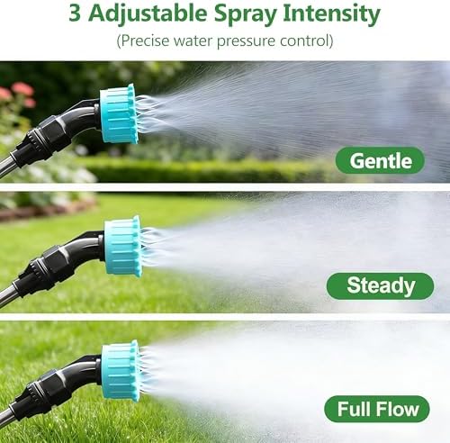 Battery Powered Sprayer Wand,23.6" Electric Sprayer Telescopic Wand with 3 Adjustable Spray Forces Portable Garden Sprayer with 16.4ft Hose 3 Water Hose Nozzle for Lawn and Garden Plant Watering - Image 4