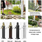 Freestanding Outdoor Garden Hose Holder Stand with Brass Faucet, Heavy Duty Metal Water Hose Storage Stake Rack for Backyard, Antifreeze Cracking(Hose Included) (Color : - Image 7