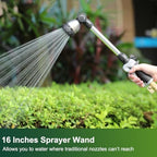 FANHAO Metal Hose Sprayer with 8 Spray Patterns+16 Inches Metal Watering Wand - Image 6