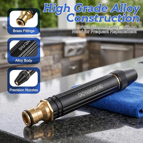 2026 NEW Home High-Pressure Car Wash Water Gun, Garden Hose Nozzle High Pressure Powerful, Jet Nozzle Power Washer for Sturdy Watering and Pressure Cleaning (Pacifier Interface Type B) - Image 5