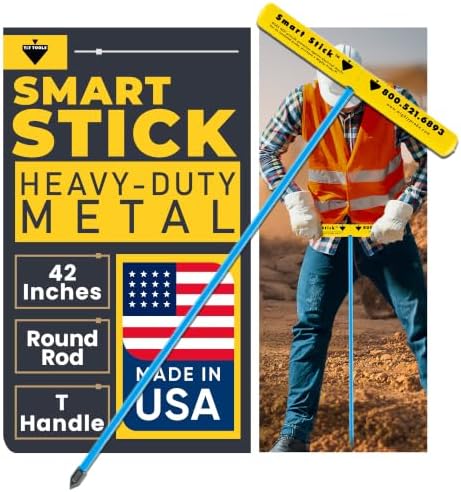 T&T Tools 42-Inch Smart Stick Metal Soil Probe – 3/8" Round Rod - 1 Pack by TTTools