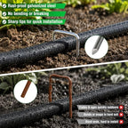MIXC 100Ft Thickened Flat Soaker Hose with 200 Pack 6 Inch Landscape Staple - Image 7