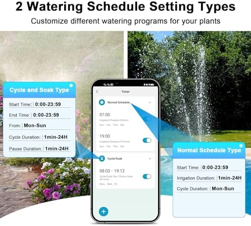 WiFi Water Timer with Brass Inlet & Outlet, Smart Sprinkler Timer for Garden Hose Faucet, WiFi Hose Timers with Up to 20 Watering Plans, APP & Voice Control, Compatible with Alexa (2.4GHz Only) - Image 4