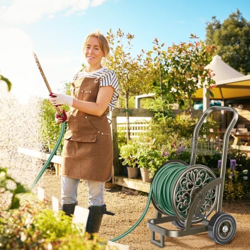 GOFORWILD Garden Hose Reel Cart, Holds 200Ft 5/8" Hose, Easy Install - Image 2