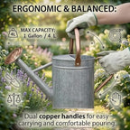 1 Gallon Galvanized Watering Can Outdoor, Large Garden Plant Watering Can - Image 3