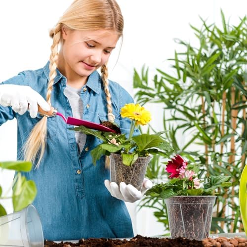 10.6" Clear Plant Nursery Pots with Drainage Plastic Orchid Pots 10 Pack - Image 5