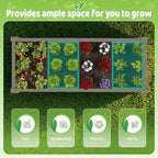 Vixzen Raised Garden Bed Outdoor,Reinforced Large Planter Box with Wheels & Storage Shelf,Mobile Planter Bed Box for Backyard, Patio, Balcony (Light Brown, 21Gal（43.31"×17.72"×33.66"）) - Image 3