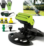 2026 Upgraded 16-Nozzle Oscillating Sprinkler with Dual-Zone Sprinkler Water Timer, Mini Turbo Oscillating Water Sprinklers for Lawn Yard Garden Watering (Green, with a Set nozzles) by Unknown