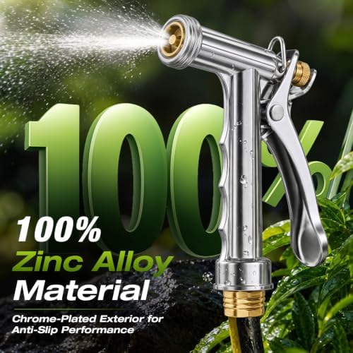 6 Pack Heavy Duty Water Hose Nozzle Bulk Zinc Metal Pistol Garden Nozzle - Image 2