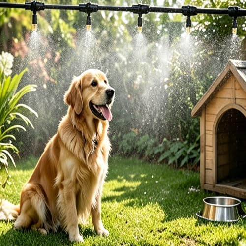 Automatic Misting System for Cooling Pets, Custom Hose Length by Unknown