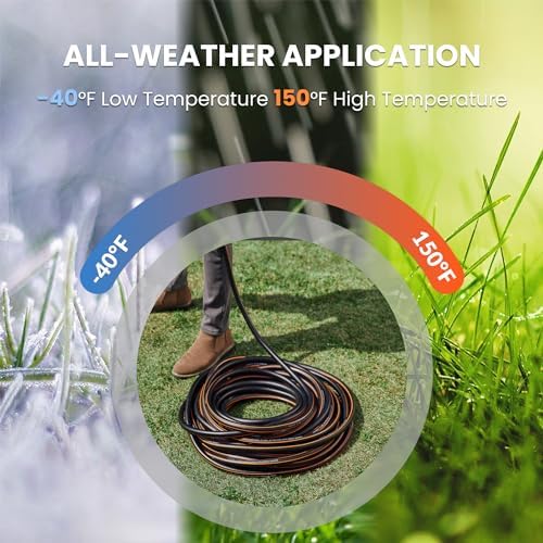 Giraffe Tools Garden Hose 25ft x 5/8" | Heavy Duty, Lightweight, Flexible Hybrid Hose and 2-Way Garden Hose Splitter with Shut-Off Valves - Image 5