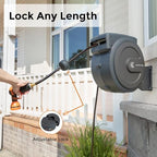 Giraffe Tools Retractable Garden Hose Reel 1/2"78FT Wall Mount Auto Rewind - Image 6