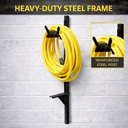 Garden Hose Holder - Upgraded Water Hose Hanger Holds 125ft, Heavy Duty Freestanding Garden Hose Reel Hanger for Outside Yard & Lawn (125' Standard) - Image 4
