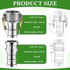 4 Set 2 Inch Camlock Fittings Type C&E - Image 2