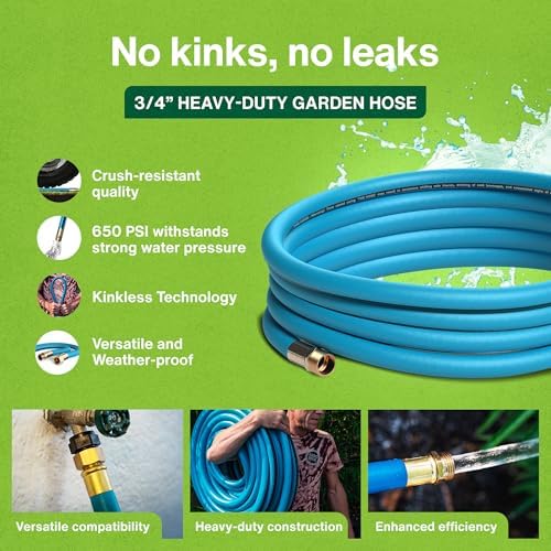 Aeromixer THE HOSE 3/4 Inch Garden Hose 25 Ft 2 Pack Heavy Duty Water Hoses - Image 3