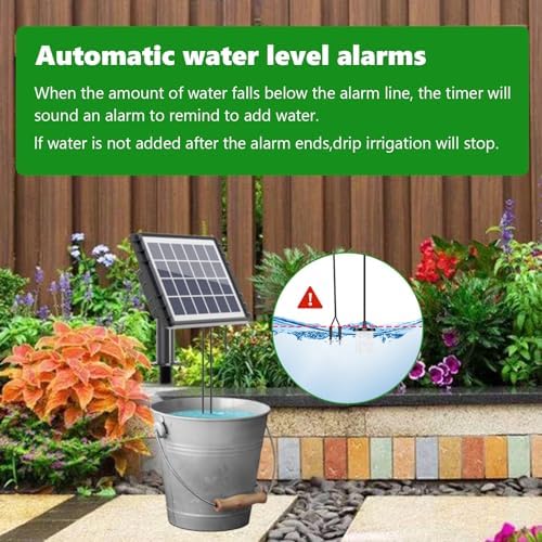 98FT Solar Drip Irrigation System, Auto Watering Kit for 20-30 Pots, Solar-Powered Plant Watering, 25 Timer Modes, 900ml/min Flow Indoor/Outdoor Garden, Balcony & Patio Irrigation System - Image 4