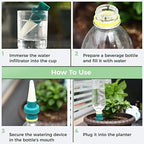 15 Pcs Self Watering Spikes, Bottle Adapter Auto Watering Device Set, Upgraded Plant Watering System to Keep Soil Moist, Automatic Irrigation Stakes for Indoor and Outdoor Vacation Plant Watering - Image 4