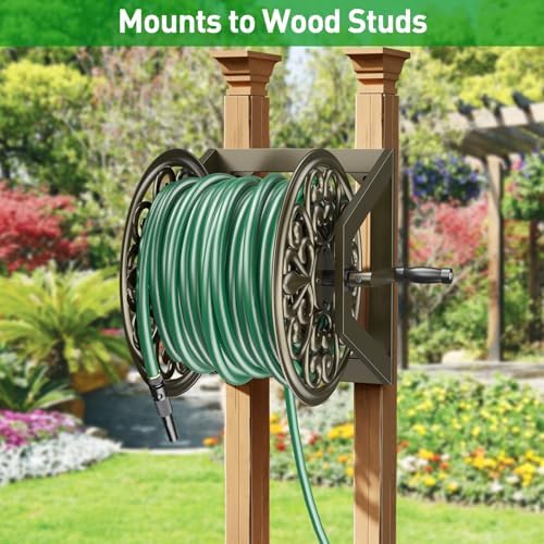 GOFORWILD Wall/Floor Mount Hose Reel, Holds 200-Feet of 5/8-Inch Hose - Image 2